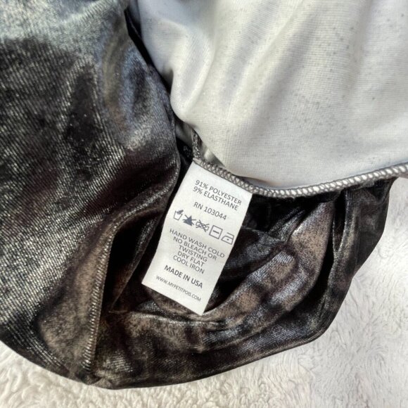 Petit Pois by Viviana G Velour Dolman Sleeve Tunic Dress Gray Stretch Casual - Picture 9 of 9